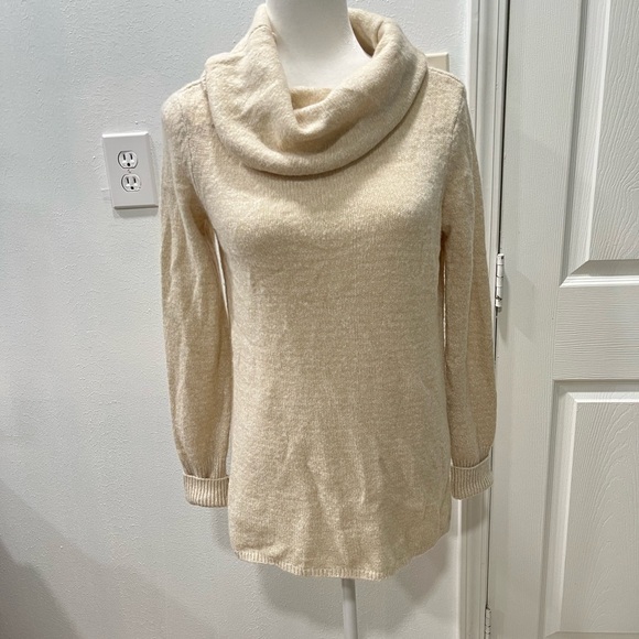DKNY cream cowl neck sweater - Picture 2 of 7